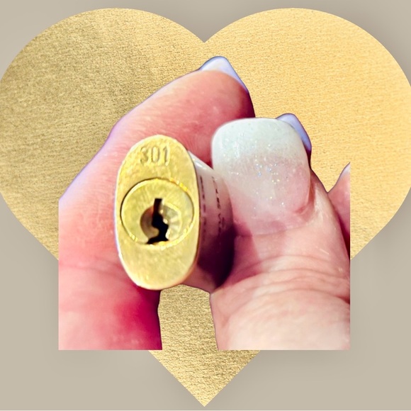 LOUIS VUITTON Lock & Key w/Authentic LV keychain from a real bag. W/charms - Picture 5 of 8